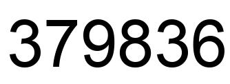 Number 379836 black image