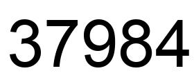 Número 37984 imagen negro