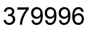 Number 379996 black image