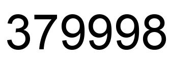 Number 379998 black image