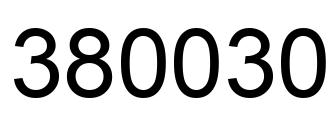 Number 380030 black image