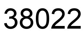 Número 38022 imagen negro