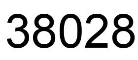 Number 38028 black image