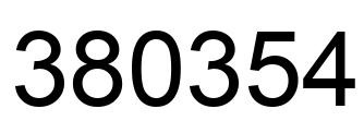 Number 380354 black image