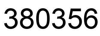 Número 380356 imagen negro