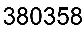 Número 380358 imagen negro