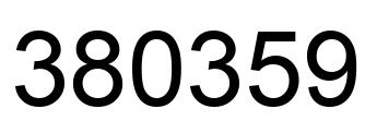 Número 380359 imagen negro