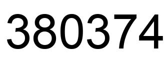 Number 380374 black image