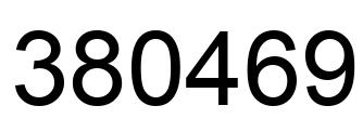 Number 380469 black image