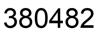 Número 380482 imagen negro