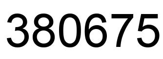 Number 380675 black image