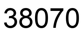 Number 38070 black image