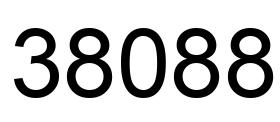 Número 38088 imagen negro