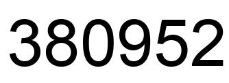 Number 380952 black image