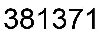 Number 381371 black image