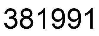 Number 381991 black image