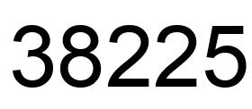 Number 38225 black image