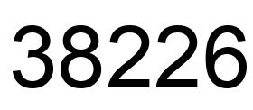 Number 38226 black image