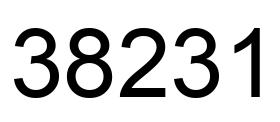 Número 38231 imagen negro