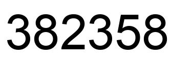 Number 382358 black image