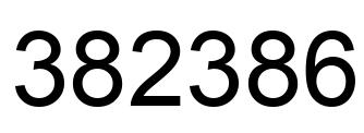 Number 382386 black image