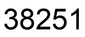 Number 38251 black image
