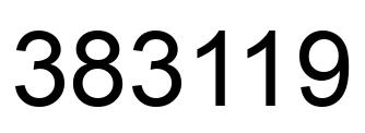 Number 383119 black image