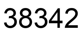 Number 38342 black image
