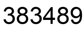 Number 383489 black image