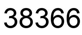 Number 38366 black image