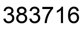 Number 383716 black image