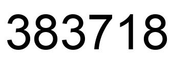 Number 383718 black image