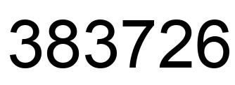 Number 383726 black image