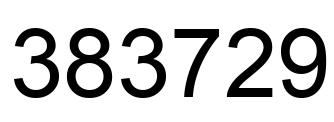 Number 383729 black image