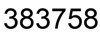 Número 383758 imagen negro