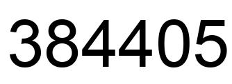 Number 384405 black image