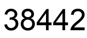 Number 38442 black image