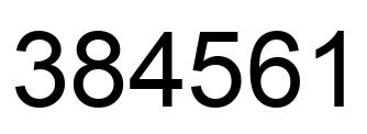 Number 384561 black image