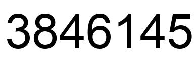 Number 3846145 black image