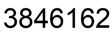Number 3846162 black image