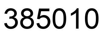 Number 385010 black image