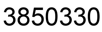 Number 3850330 black image