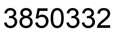 Number 3850332 black image