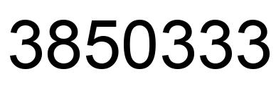 Number 3850333 black image