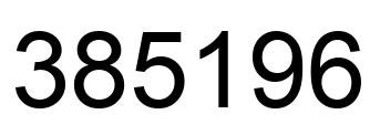 Number 385196 black image