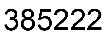 Number 385222 black image
