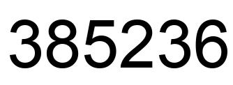 Number 385236 black image