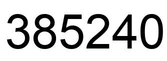 Number 385240 black image
