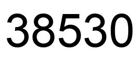 Número 38530 imagen negro