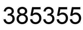 Number 385355 black image